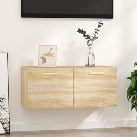 Armoire murale, Meuble Haut, Armoire Etagère de rangement Chêne sonoma 80x35x36,5 cm Bois d'ingénierie HYB35610 (1/5)