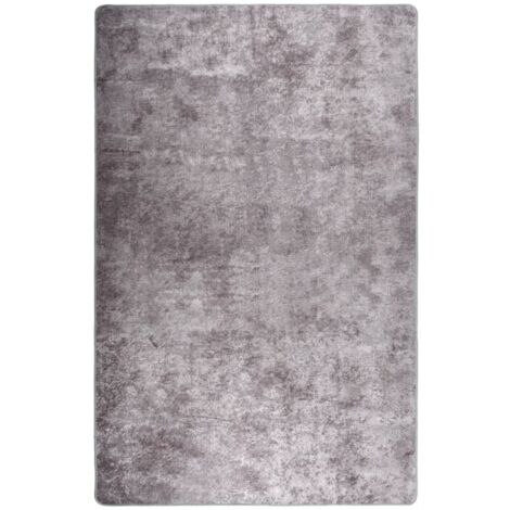 Tapis lavable antidérapant, Tapis de salon, Tapis Intérieur & Extérieur 80x150 cm Gris MKS20606 (1/5)
