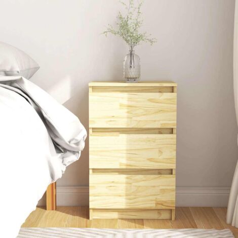 Table de chevet Bout de Canapé Table d'Appoint Chevet 40x29,5x64 cm Bois de pin solide -BV22413 (1/5)