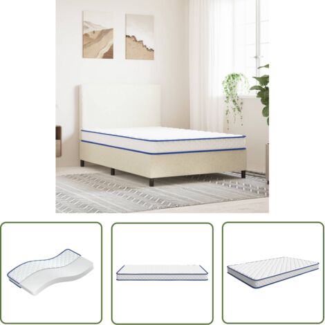 The Living Store Matelas en mousse à mémoire de forme 200 x 140 x 17 cm - Matelas Memoire De Forme - Matelas Confort - Matelas Double - Literie - Sommier (1/5)