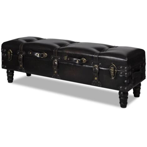 Banc long de rangement, Banquette de salon, Coffre de Rangement Marron NKK12660 (1/5)