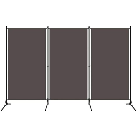 Cloison de séparation 3 panneaux, Paravent sur Pied, Séparation de pièce, Cloison mur écran Anthracite 260x180 cm SDG51612 (1/5)