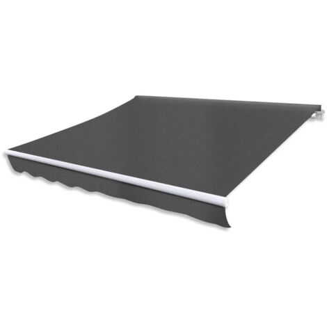 Auvent pliable manuel,Marquise Anti-UV,Auvent facile à assembler 300 cm Anthracite -FR94852 (1/5)