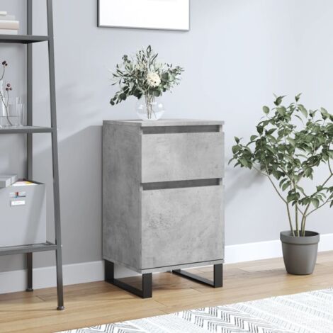 Buffet gris béton 40x35x70 cm bois d'ingénierie - The Living Store (1/5)