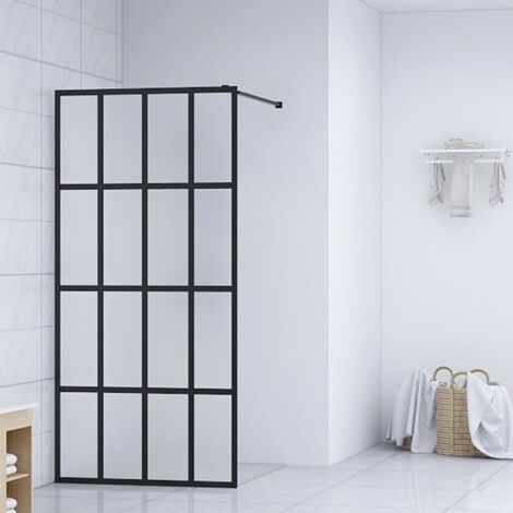 Écran de douche Paroi de douche à l'italienne Cloison de douche salle de bain Verre trempé dépoli 80x195 cm BXZ7171 (1/5)