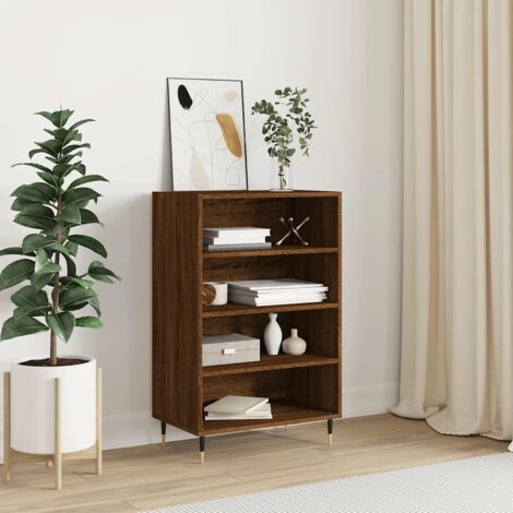 Buffet haut, Meuble de Rangement, Armoire de Cuisine chêne marron 57x35x90 cm bois d'ingénierie NKK11152 (1/5)
