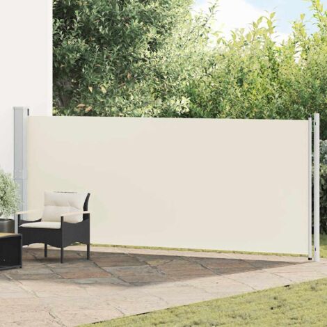 Auvent latéral rétractable de patio,Auvent facile à assembler Anti-UV 600x160 cm Crème -FR79447 (1/5)
