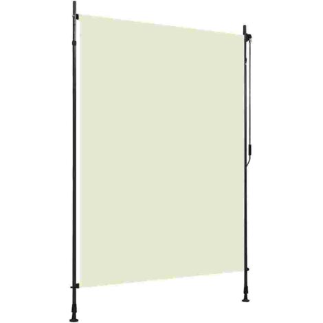Store roulant d'extérieur, Store Enrouleur, Store Occultant, Store jour nuit pour Fenêtre 150 x 270 cm Crème MAE3370