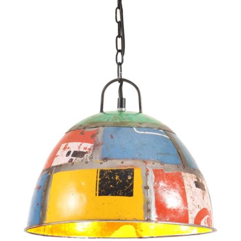 Lampe Suspension Élégante Lustre Suspendu Luminaire pour Salle à Manger Cuisine industrielle vintage 25W Multicolore Rond 31 cm VXN6368 (1/5)