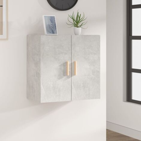 Armoire murale, Meuble Haut, Armoire Etagère de rangement Gris béton 60x30x60 cm Bois d'ingénierie HYB59933 (1/5)