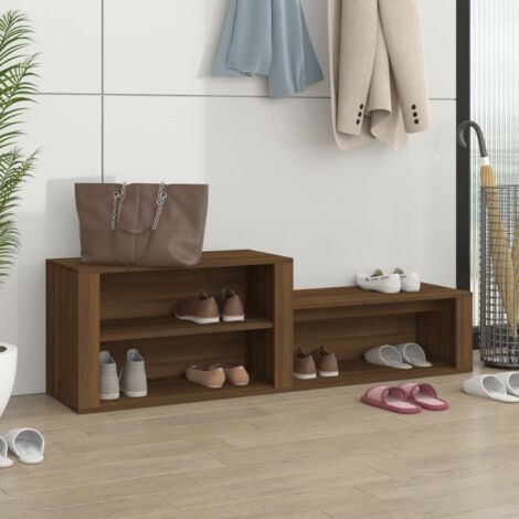 Armoire à chaussures,Meuble à chaussures,Etagère de Rangements Chêne marron 150x35x45cm Bois d'ingénierie HYB96197 (1/5)