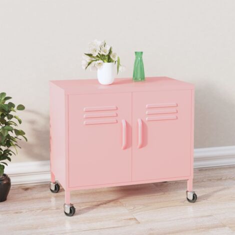 Furniture Limited - Armoire de rangement Rose 60x35x56 cm Acier (1/5)