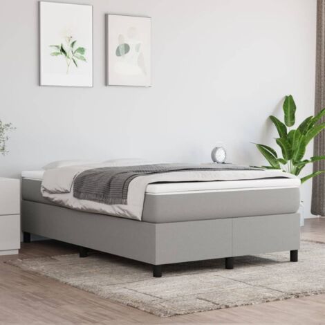 Sommier à ressorts de lit Résistant et confortable,Sommier /Support à Lattes pour Adulte Enfant Gris clair 120x200 cm Tissu BVM43787 (1/5)