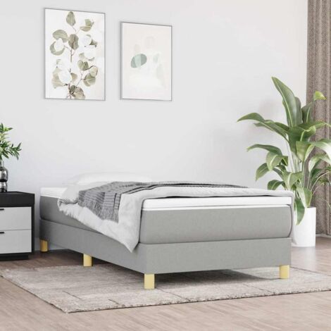 Sommier à ressorts de lit Résistant et confortable,Sommier /Support à Lattes pour Adulte Enfant Gris clair 80x200 cm Tissu BVM68556 (1/5)