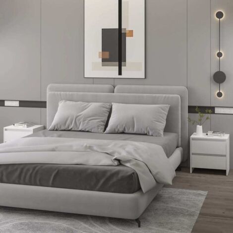 Lot de 2 Tables de chevet Tables d'Appoint Industriel Tables de nuit Blanc 45x34,5x44,5 cm Aggloméré -BV78979 (1/5)