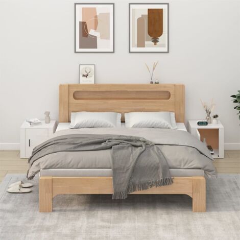 Lot de 2 Tables de chevet Tables d'Appoint Industriel Tables de nuit Blanc brillant 50x39x47 cm -BV26848 (1/5)
