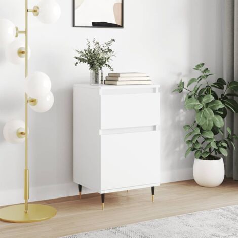 Buffet blanc 40x35x70 cm bois d’ingénierie - The Living Store (1/5)