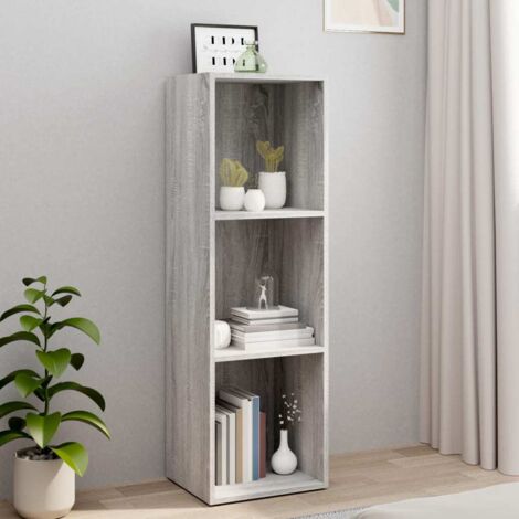 Bibliothèque/Meuble TV avec rangement pour Salon sonoma gris 36x30x114 cm bois ingénierie -FR15658 (1/5)