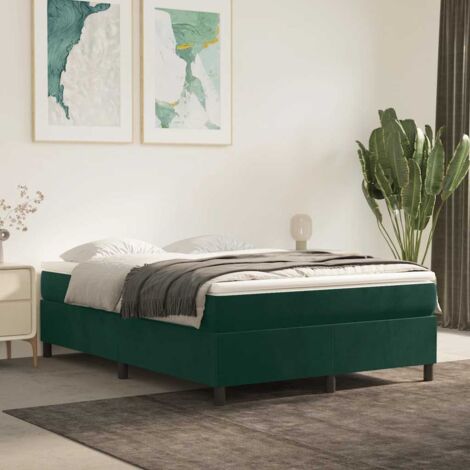 Sommier à ressorts de lit Résistant et confortable,Sommier /Support à Lattes pour Adulte Enfant Vert foncé 140x200 cm Velours BVM22981 (1/5)