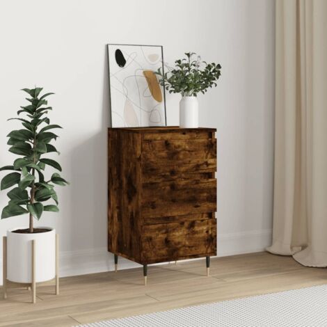 Buffet,Placard de cuisine,Meuble de rangement chêne fumé 40x35x70 cm bois d'ingénierie -TZ62421 (1/5)