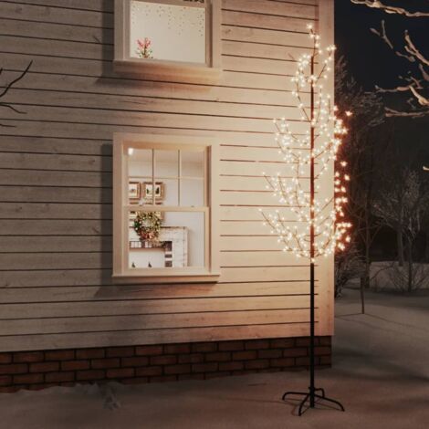 Arbre à LED fleur de cerisier, Arbre lumineux, Moderne pour Décoration de Noël 368 LED Blanc chaud 300 cm LKOWF91639 (1/5)