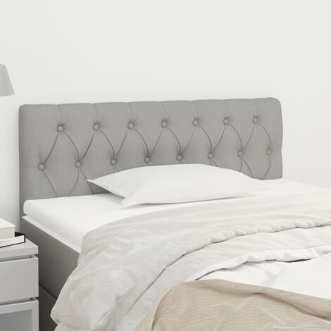 Tête de lit Contemporain - Tête de lit pour Chambre Maison - Gris clair 90x7x78/88 cm Tissu -62877 (1/5)