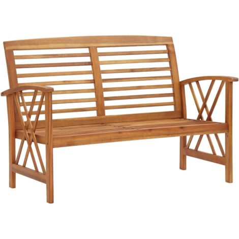 Banc de jardin, Banc de jardin, Banquette design contemporain 119 cm Bois d'acacia solide NKK59918 (1/5)