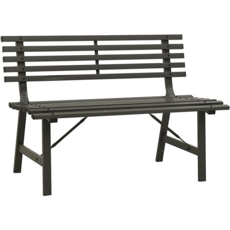 Banc de jardin 110cm Acier Noir (1/5)
