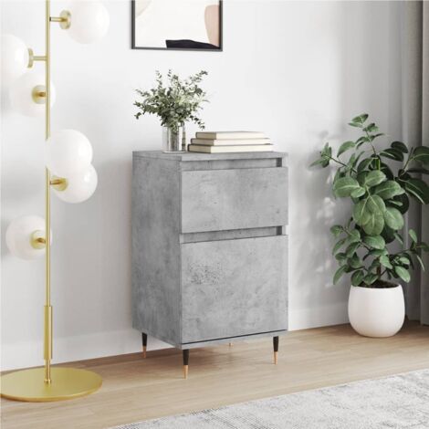 Buffet, Meuble de Rangement, Armoire de Cuisine gris béton 40x35x70 cm bois d'ingénierie NKK44080 (1/5)