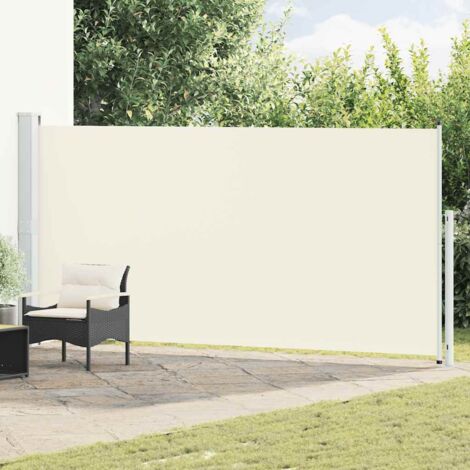 Auvent latéral rétractable de patio,Auvent facile à assembler Anti-UV 180x500 cm Crème -FR48118 (1/5)