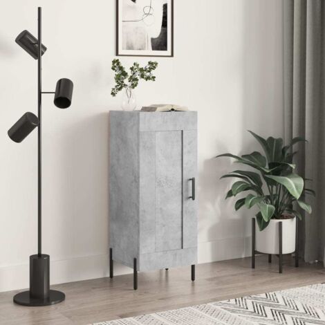 Buffet, Meuble de Rangement, Armoire de Cuisine Gris béton 34,5x34x90 cm Bois d'ingénierie NKK61867 (1/5)