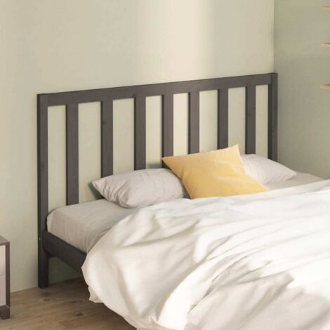 Tête de lit Contemporain - Tête de lit pour Chambre Maison - Gris 146x4x100 cm Bois massif de pin -37722 (1/5)