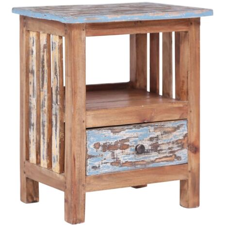 Table de chevet Bout de Canapé Table d'Appoint Chevet 41 x 30 x 50 cm Bois de récupération massif -BV99745 (1/5)