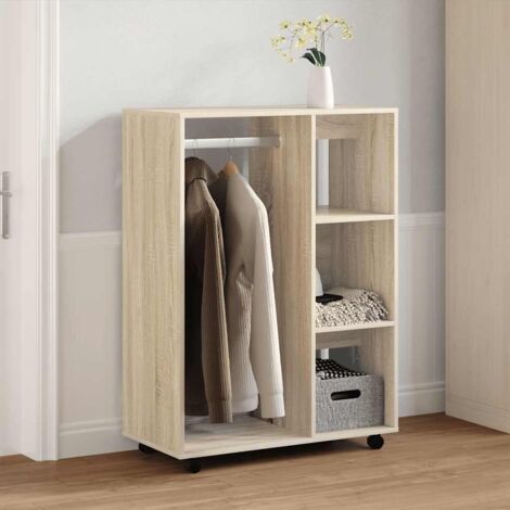Garde-robe Armoire de Rangement Armoire de vêtements Penderie Chêne sonoma 80x40x110 cm Aggloméré VXN9303 (1/5)