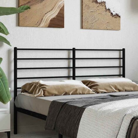 Tête de lit Classique- Tête de lit convient à toute chambre en métal noir 120 cm -73560 (1/5)