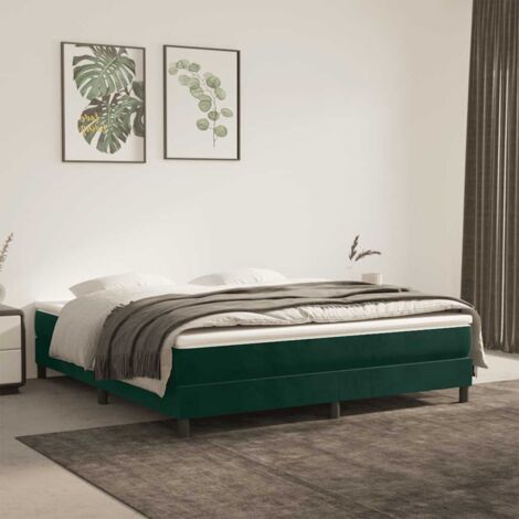 Sommier à ressorts de lit Résistant et confortable,Sommier /Support à Lattes pour Adulte Enfant Vert foncé 180x200 cm Velours BVM68823 (1/5)