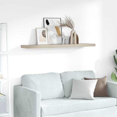Étagère murale multiposition - Étagère murale flottante Chêne 120x23,5x3,8 cm MDF -BV69069 (1/5)