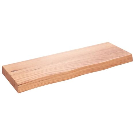 Étagère murale multiposition - Meuble Étagère murale marron clair 80x30x6 cm bois chêne massif traité -BV45170 (1/4)