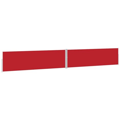 Auvent latéral rétractable de patio,Auvent facile à assembler Anti-UV 170x1200 cm Rouge -FR58183 (1/5)