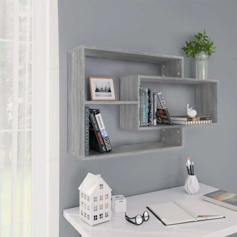Étagère murale multiposition - Meuble Étagère murale Sonoma gris 104x20x58,5 cm Bois ingénierie -BV76993 (1/5)