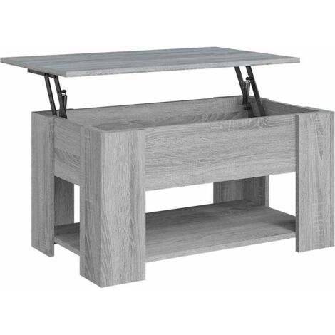 Table Basse Bout de canapé Table d’Appoint Salon Sonoma gris 79x49x41 cm Bois d'ingénierie BV11192 (1/5)
