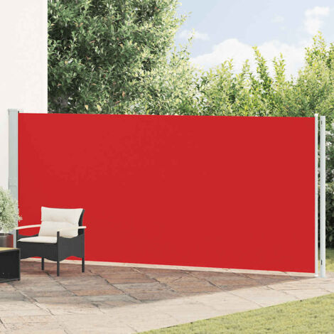 Auvent latéral rétractable de patio,Auvent facile à assembler Anti-UV 180x600 cm Rouge -FR52798 (1/5)