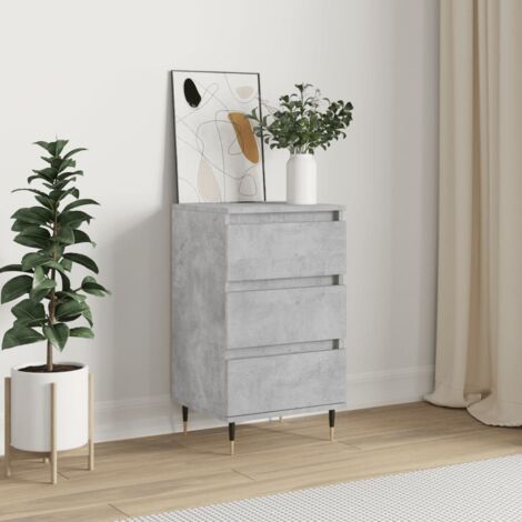 Buffet,Placard de cuisine,Meuble de rangement gris béton 40x35x70 cm bois d'ingénierie -TZ26897 (1/5)
