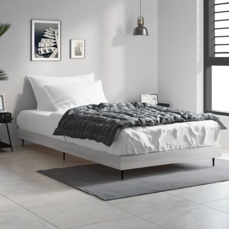 Lit Adulte magnifique - Cadre de lit pour Chambre,Matériau durable sonoma gris 90x190 cm bois d'ingénierie -44436 (1/5)