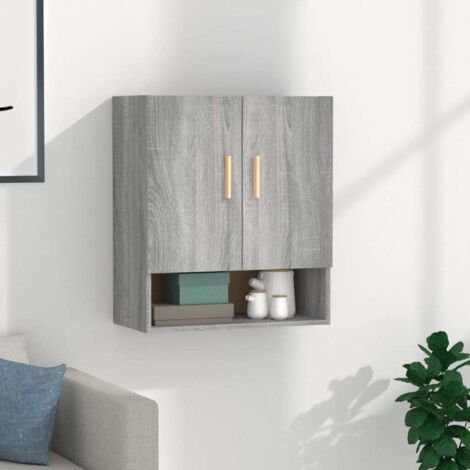 Armoire murale, Meuble Haut, Armoire Etagère de rangement Sonoma gris 60x31x70 cm Bois d'ingénierie HYB98994 (1/5)