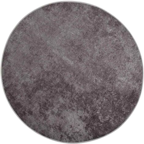 Tapis lavable antidérapant, Tapis de salon, Tapis Intérieur & Extérieur φ120 cm Gris MKS13160 (1/5)