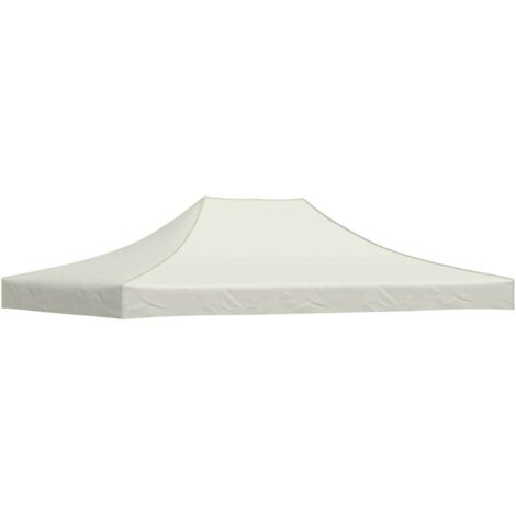 Toit de tente de réception pour belvédère de jardin,Résistant aux UV 4,5x3 m Crème 270 g/m² -88605 (1/5)