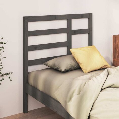 Tête de lit Contemporain - Tête de lit pour Chambre Maison - Gris 81x4x104 cm Bois massif de pin -96132 (1/5)