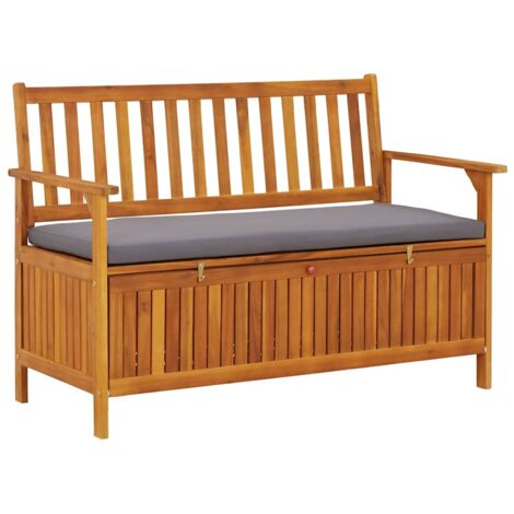 Banc de rangement de jardin,Banquette d'extérieur de luxe 120 cm Bois d'acacia solide -FV83622 (1/5)