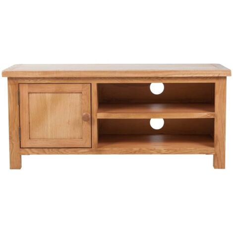Armoire Meuble TV Scandinave,Banc support TV 103 x 36 x 46 cm Bois de chêne solide -76930 (1/4)